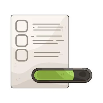 Survey loading illustration Stock Illustration