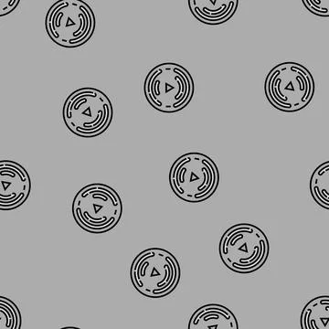 Survey marker civil engineer vector seamless pattern Stock Illustration