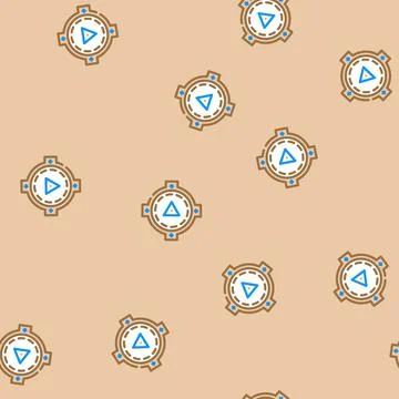 Survey marker civil engineer vector seamless pattern Stockillustratie