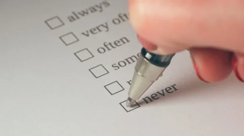Survey Marking Never Checkbox 動画素材 43217284