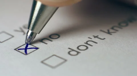Survey Marking No Checkbox 스톡 동영상 43217416