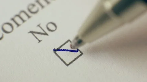 Survey Marking No Checkbox Stock Footage 43217483