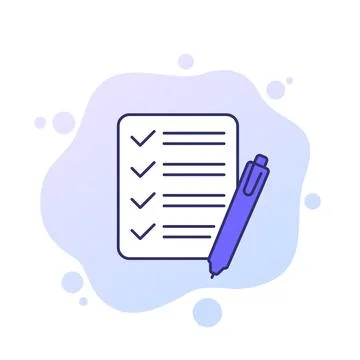 Survey or test icon, vector 스톡 일러스트