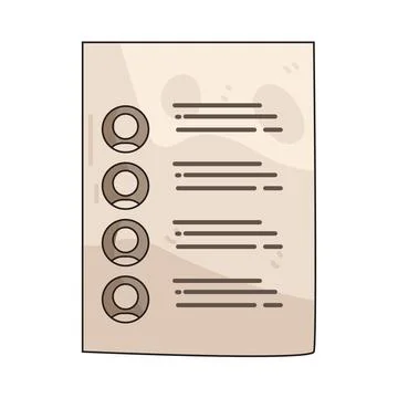 Survey paper illustration Stock Illustration