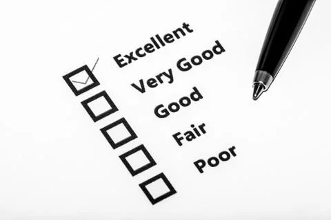 Survey with pen Foto stock