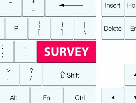 Survey pink keyboard button Illustrazione stock