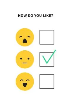Survey poll or questionnaire for customer satisfaction research or user Illustrazione stock