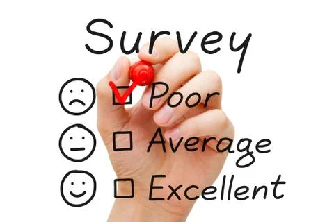 Survey poor evaluation Stock Illustration