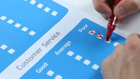 Survey poor rating Stock Footage 7752337