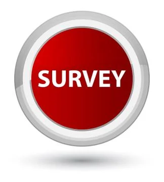 Survey prime red round button 스톡 일러스트