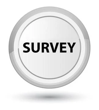 Survey prime white round button Stock Illustration