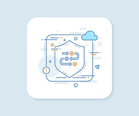 Survey progress line icon. Algorithm sign. Vector 스톡 일러스트