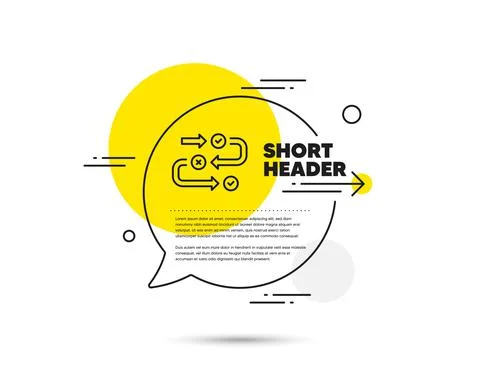 Survey progress line icon. Algorithm sign. Vector Illustrazione stock