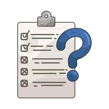 Survey question illustration 스톡 일러스트