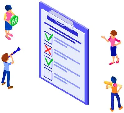 Survey Questionnaire or Test Form Ilustração Stock