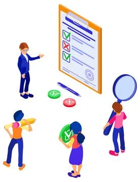 Survey Questionnaire or Test Form Иллюстрация