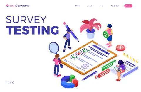 Survey Questionnaire or Test Form Ilustração Stock