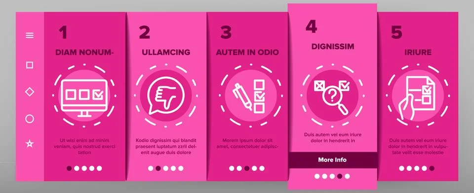 Survey Rating Elements Vector Onboarding 库存插图