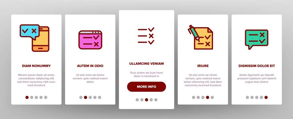 Survey Rating Elements Vector Onboarding 库存插图
