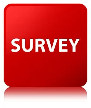 Survey red square button 스톡 일러스트