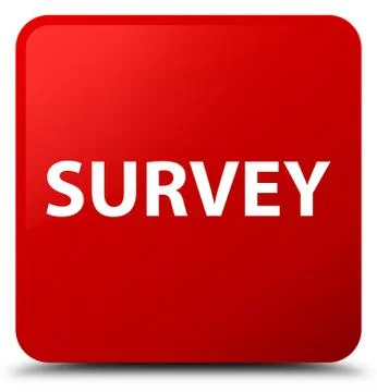 Survey red square button Stock Illustration