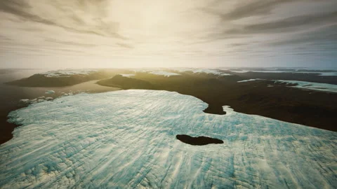 Survey of remote ice fields highlighting environmental conservation efforts Stock Footage 334335090