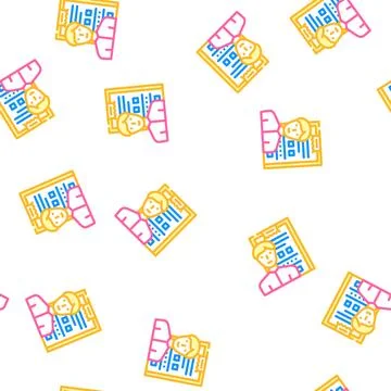 Survey salesman vector seamless pattern Stock Illustration