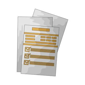 Survey sheet illustration Stock Illustration