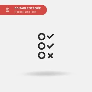 Survey Simple vector icon. Illustration symbol design template for web mobile Illustrazione stock