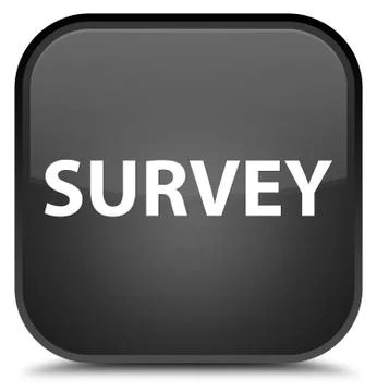 Survey special black square button Illustrazione stock