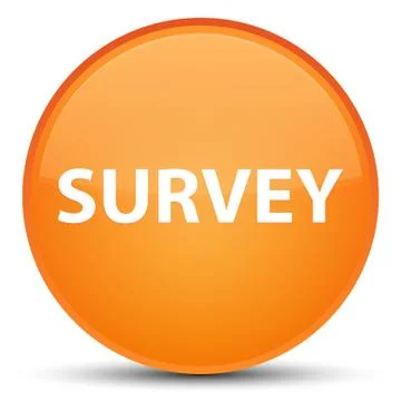 Survey special orange round button Stock Illustration