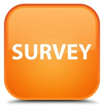 Survey special orange square button Stock Illustration