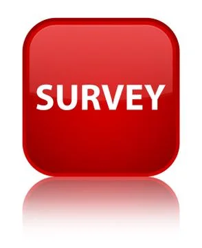 Survey special red square button Stockillustratie