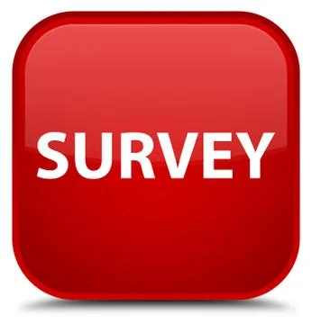 Survey special red square button Stock Illustration