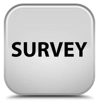 Survey special white square button 스톡 일러스트