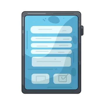 Survey tablet illustration Stockillustratie