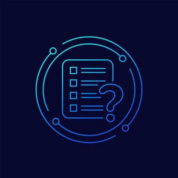 Survey, test icon in linear design Stock-Illustration