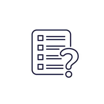 Survey, test line icon, vector Stock Illustration