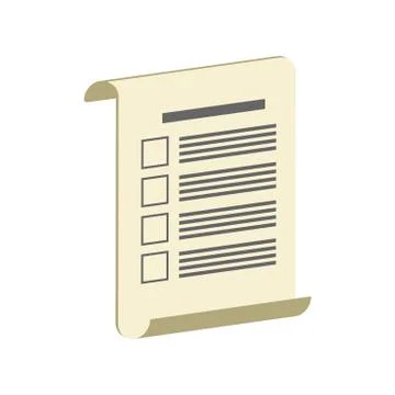 Survey, test or voting symbol. Flat Isometric Icon or Logo. 3D Style Pictogra Stock Illustration