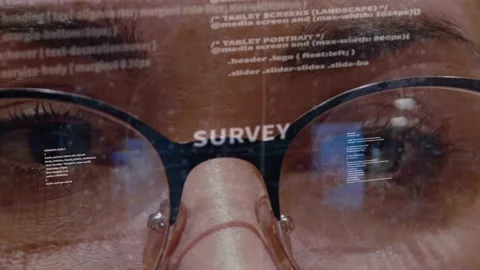 Survey text on background of developer 스톡 동영상 152449286