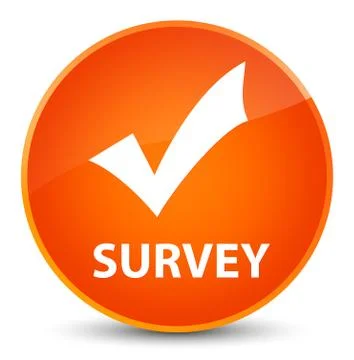 Survey (validate icon) elegant orange round button Stock Illustration