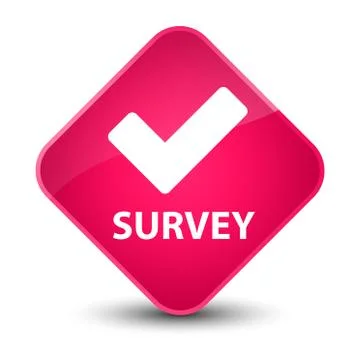 Survey (validate icon) elegant pink diamond button Stock Illustration