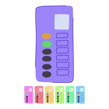 Survey voting clicker vector cartoon graphic Stock Illustration
