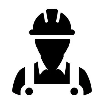 Survey worker icon vector male construction service person profile avatar 스톡 일러스트