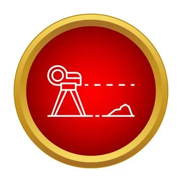 Surveying instrument leveling ground for construction icon design Stock Illustration
