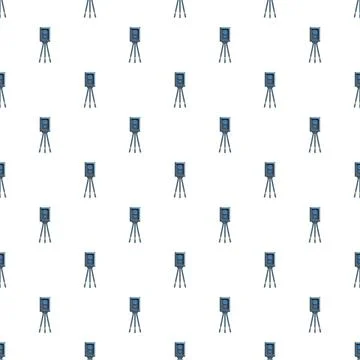 Surveying instruments repeating seamless pattern on white background Illustrazione stock