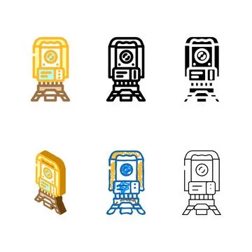 Surveying simplified tools mining color icon vector Illustrazione stock