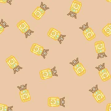 Surveying tools mining vector seamless pattern Illustrazione stock