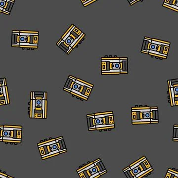 Surveyor civil engineer vector seamless pattern Stock Illustration
