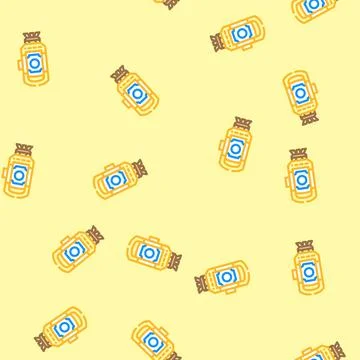 Surveyor civil engineer vector seamless pattern Illustrazione stock